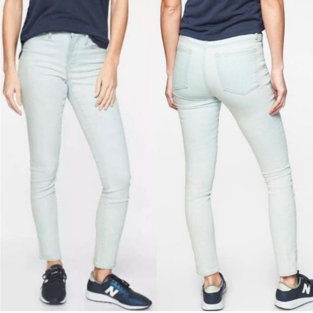 Athleta Sculptek Light Wash Stretch Skinny Jeans size 10 midrise